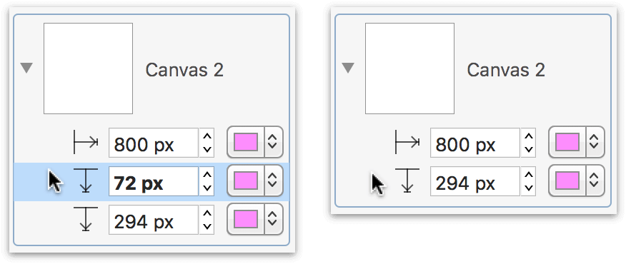 Select a Ruler Guide to delete in the sidebar and press the Delete key to remove that guide from the canvas.