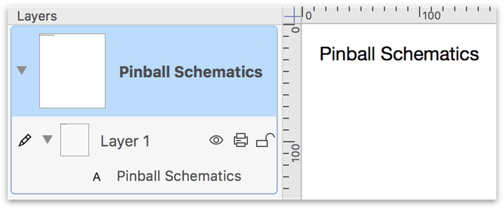 Changing the name of the canvas is picked up by the Canvas variable, which gets displayed in the text object