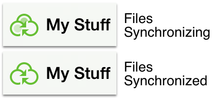 OmniPresences icon animates whenever files are syncing