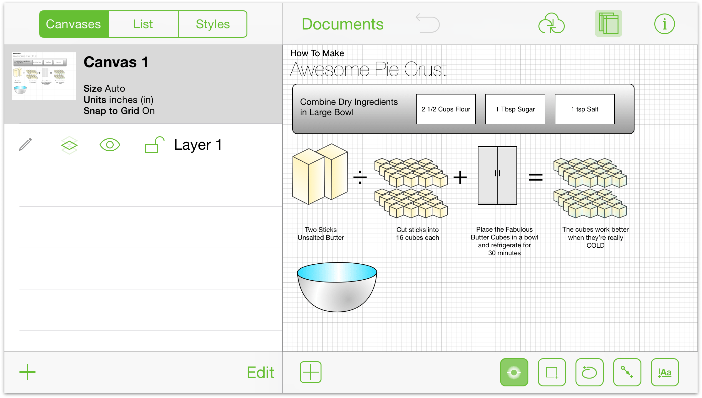 The Info window displaying the inspectors that pertain to the selected object