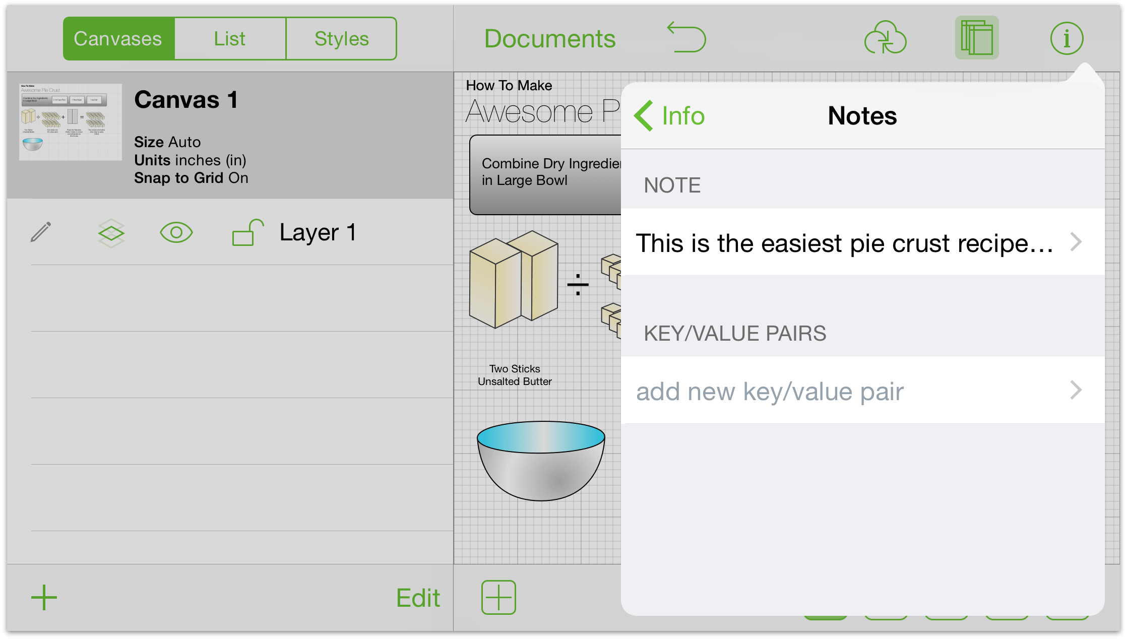 The Notes inspector