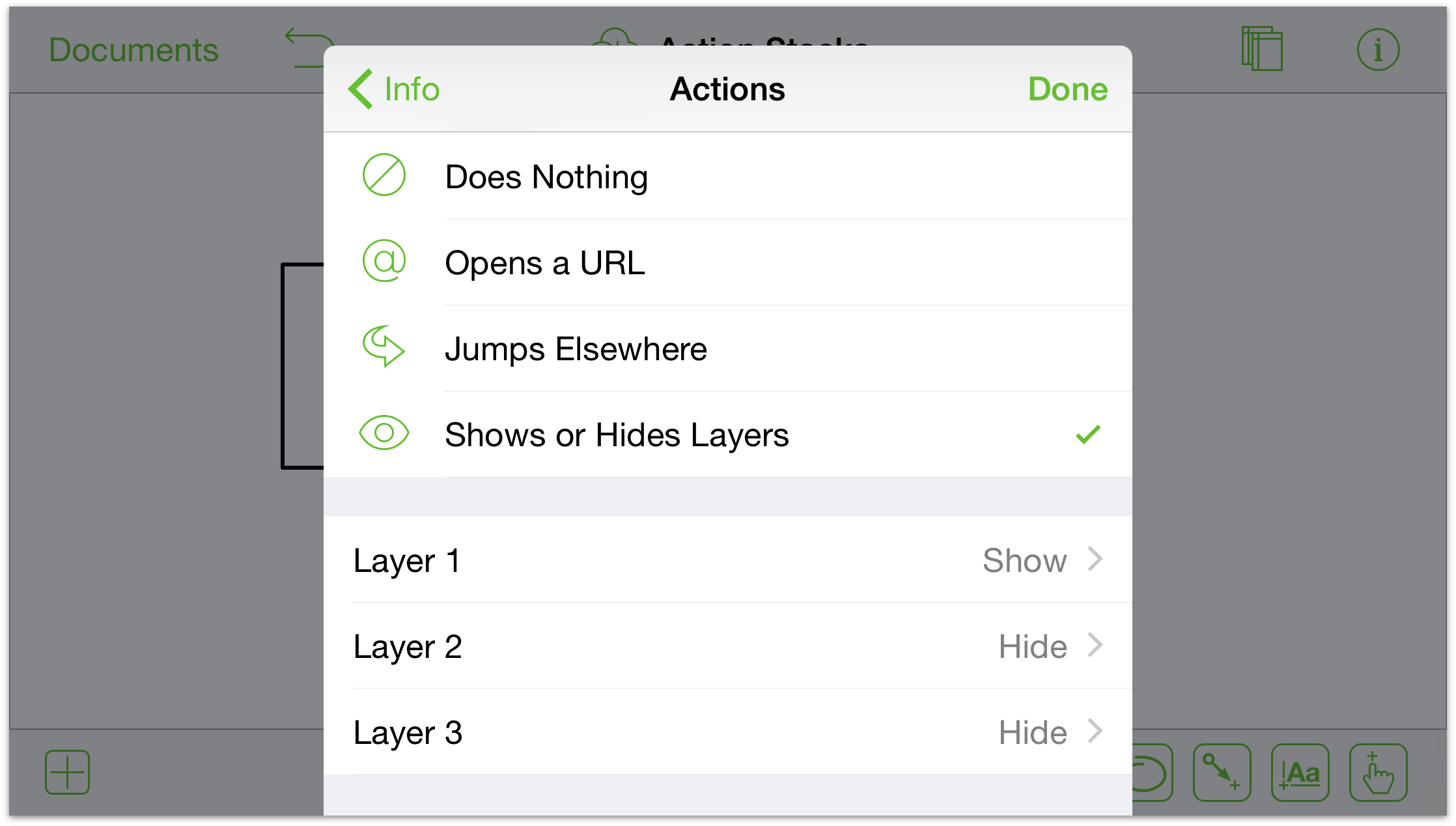 The actions for Layer 3