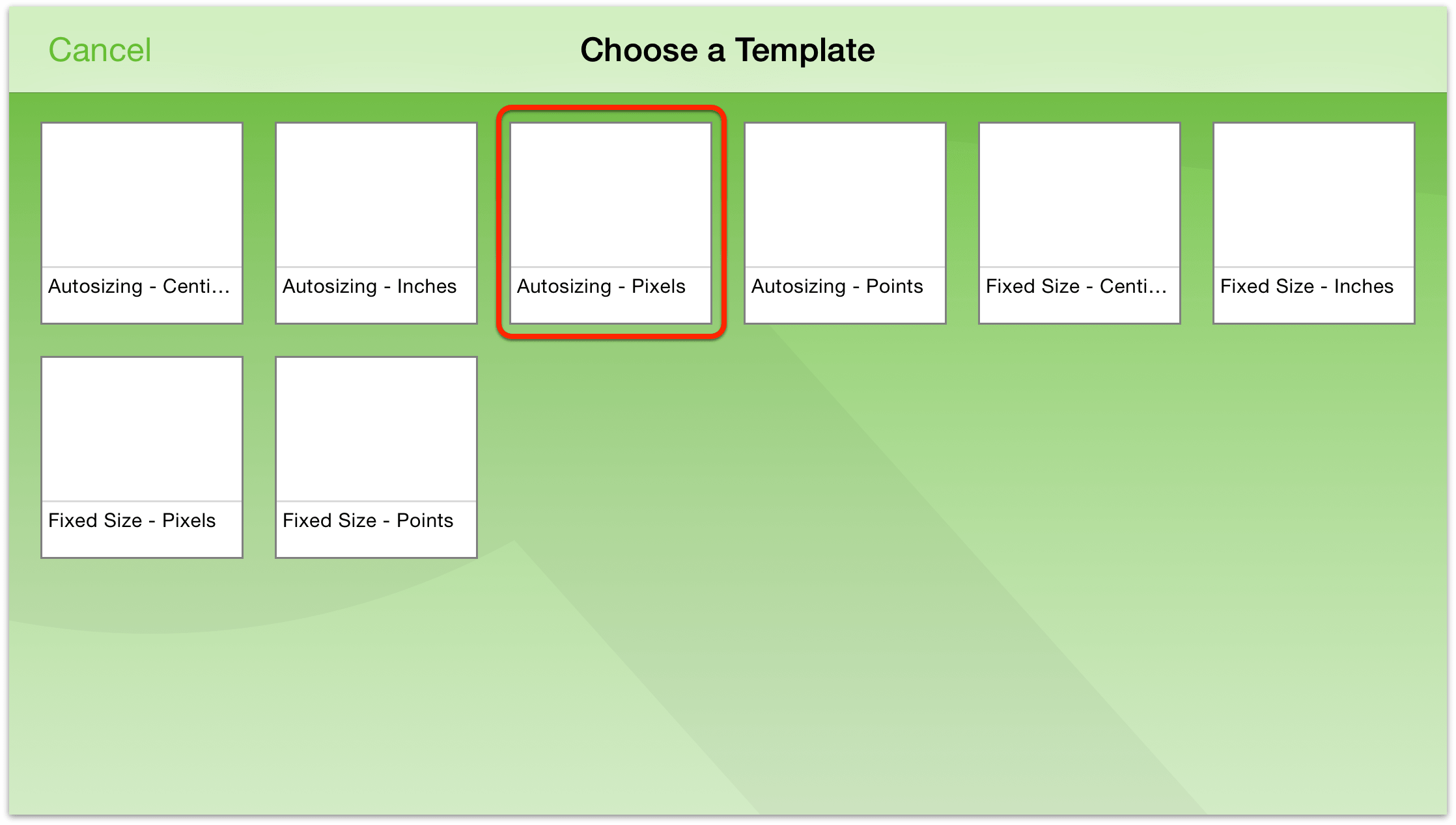 Choose a template