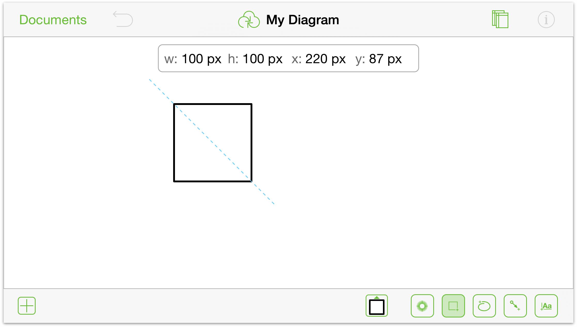 Drawing a shape on the canvas