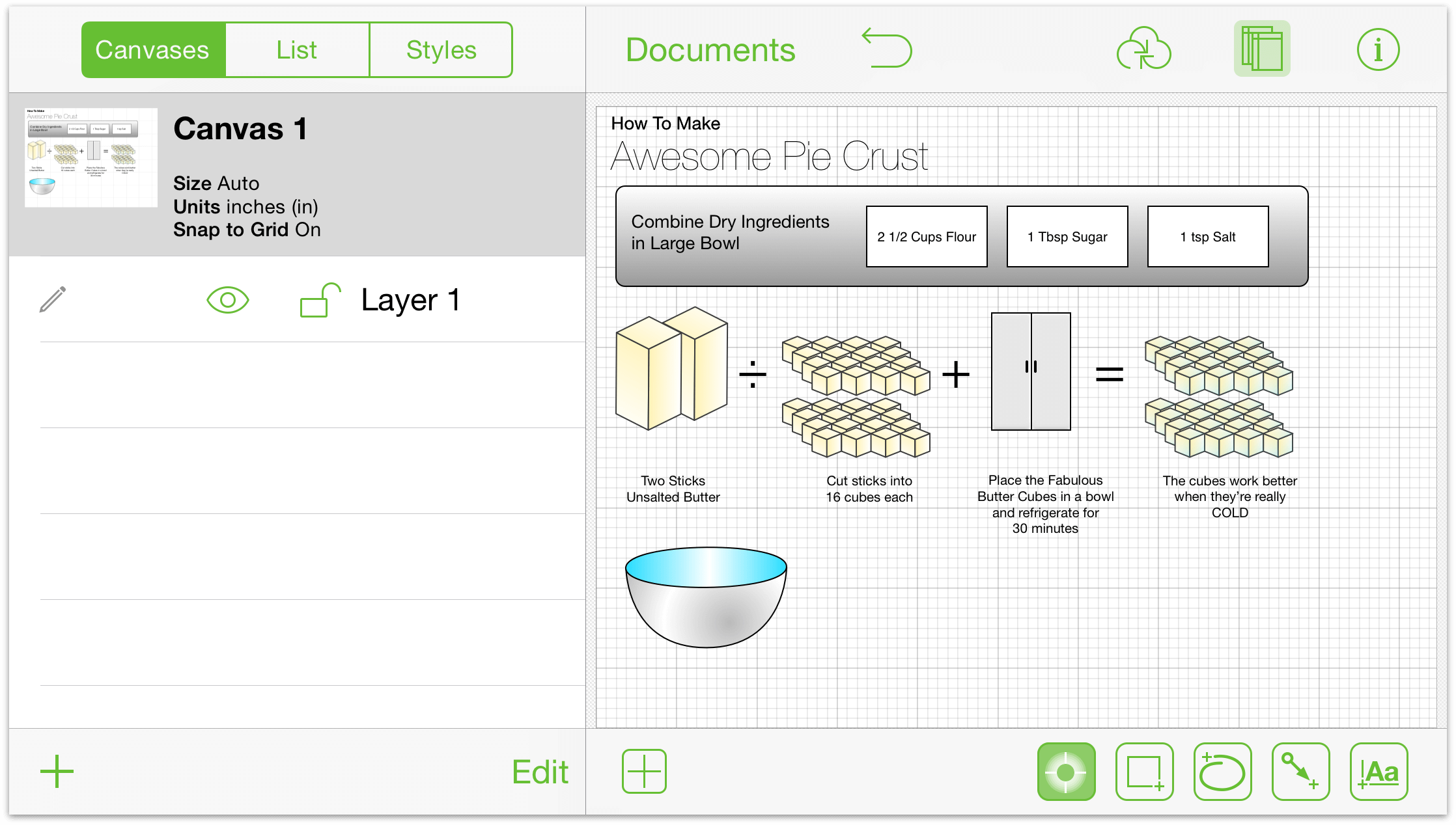 The Info window displaying the inspectors that pertain to the selected object