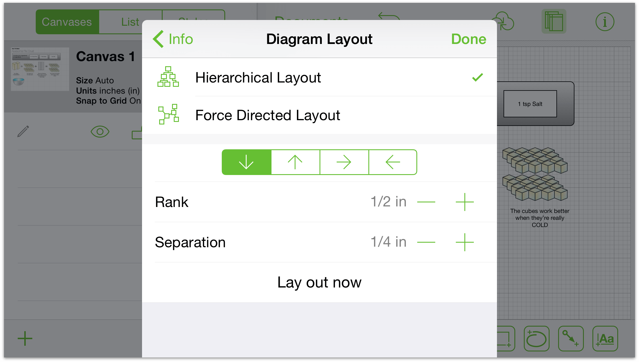 Diagram layout options