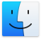 El icono del Finder; indica que este gesto también funciona en OmniGraffle para Mac