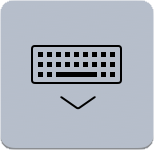 El botón Ocultar teclado