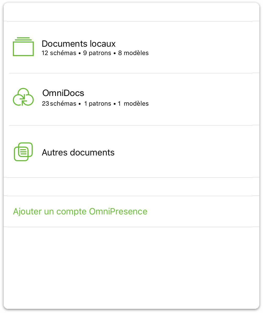 L'écran Emplacements présente maintenant un dossier Autres documents donnant accès aux fichiers dans le cloud