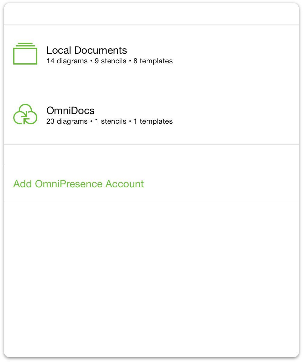 After syncing, the Omni Sync Server folder shows up on your home screen