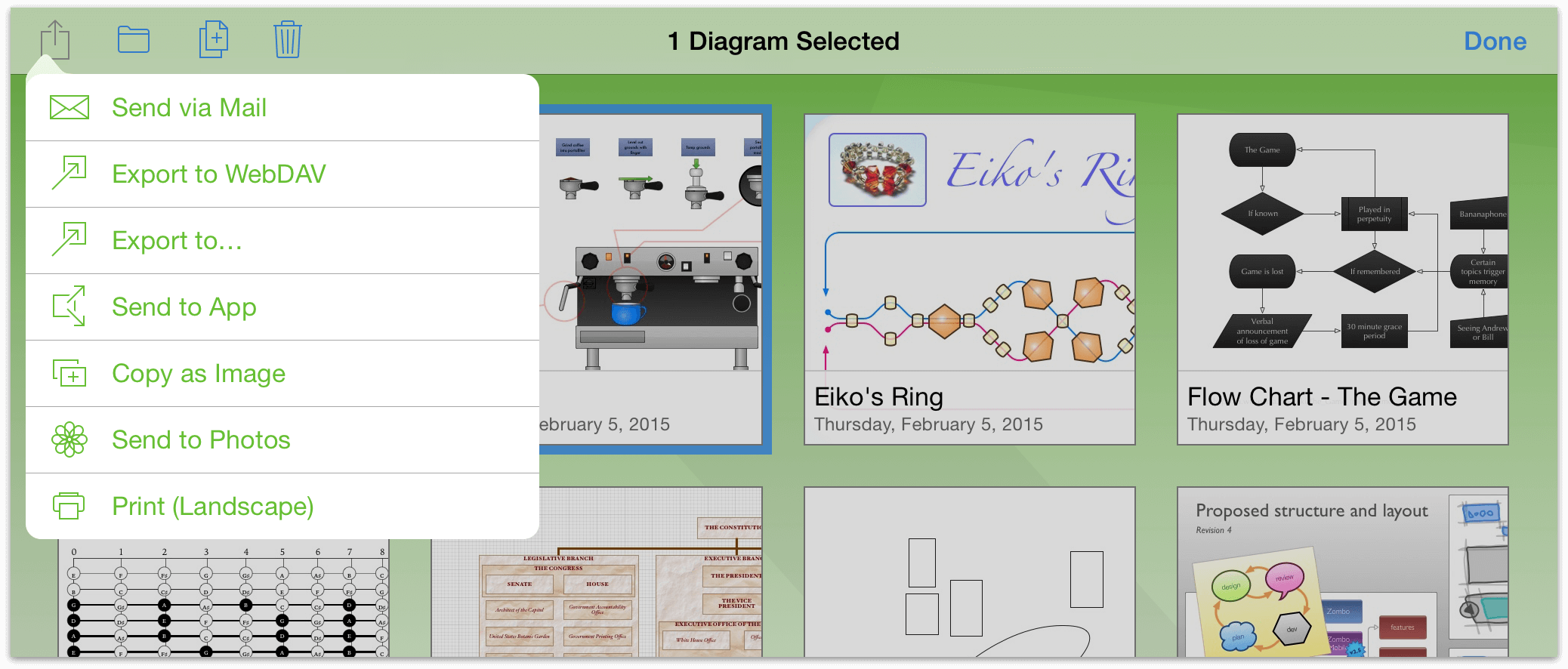 The Sharing Menu