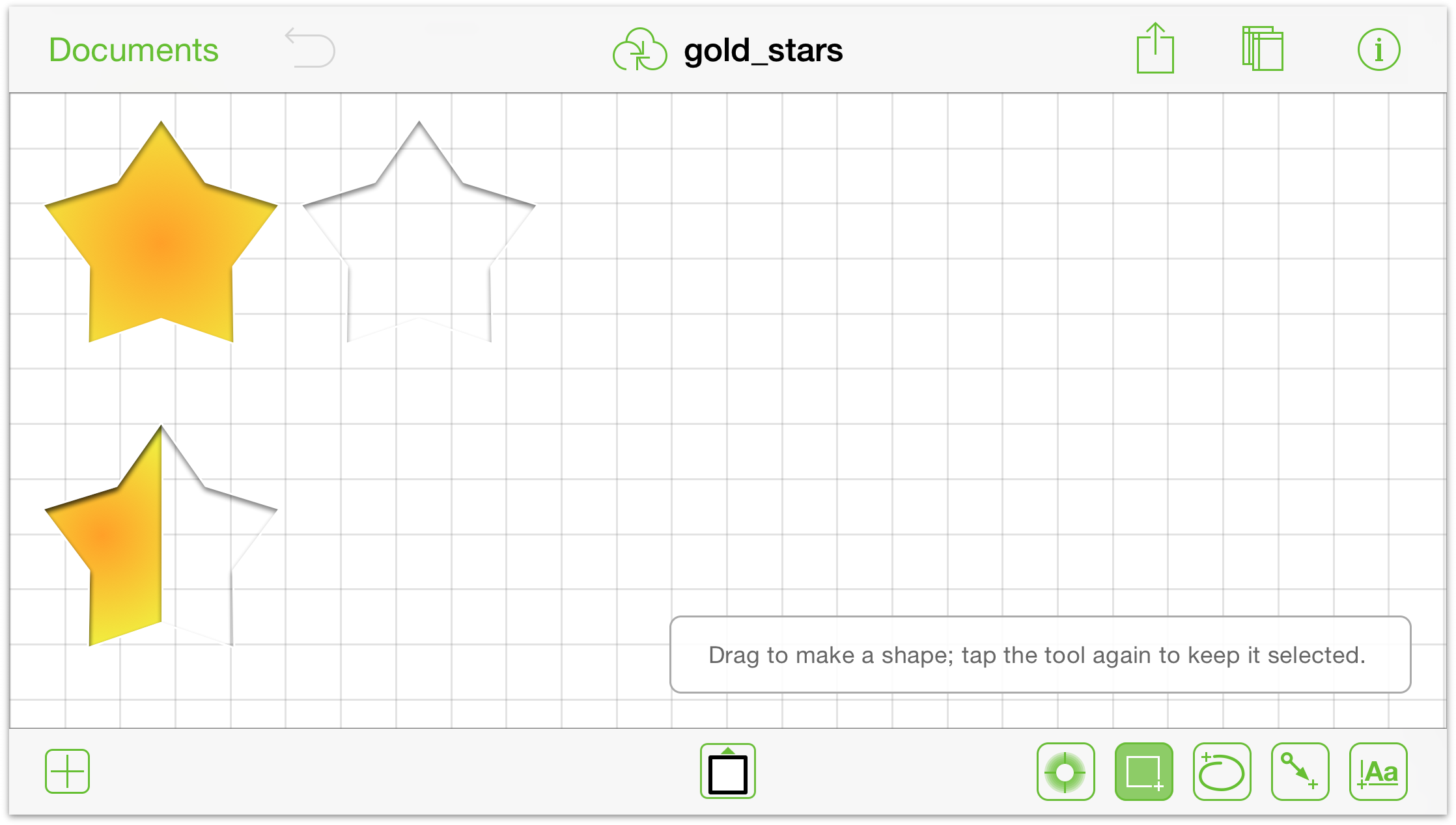 The Drawing Tools with the Shape tool selected