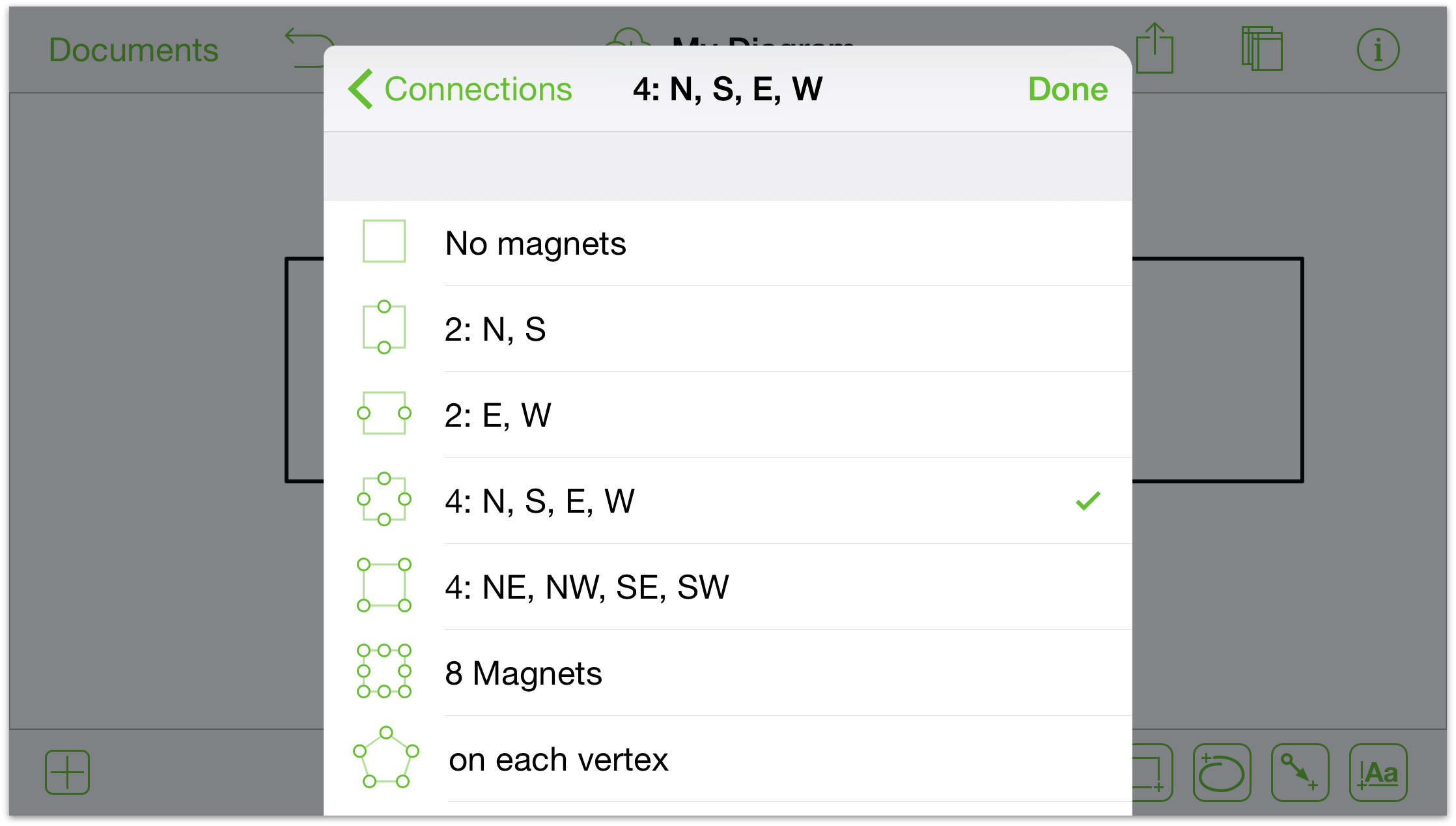 Magnet connections