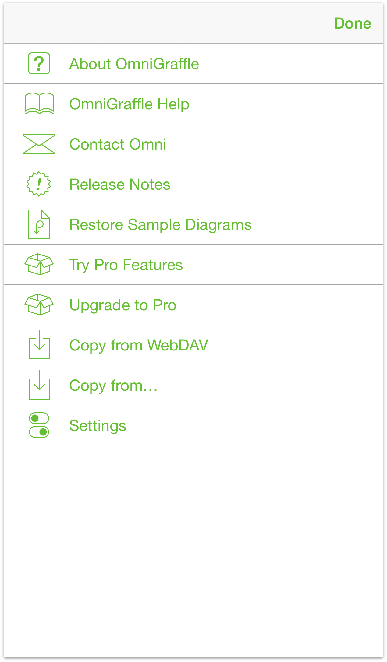 The Settings Menu