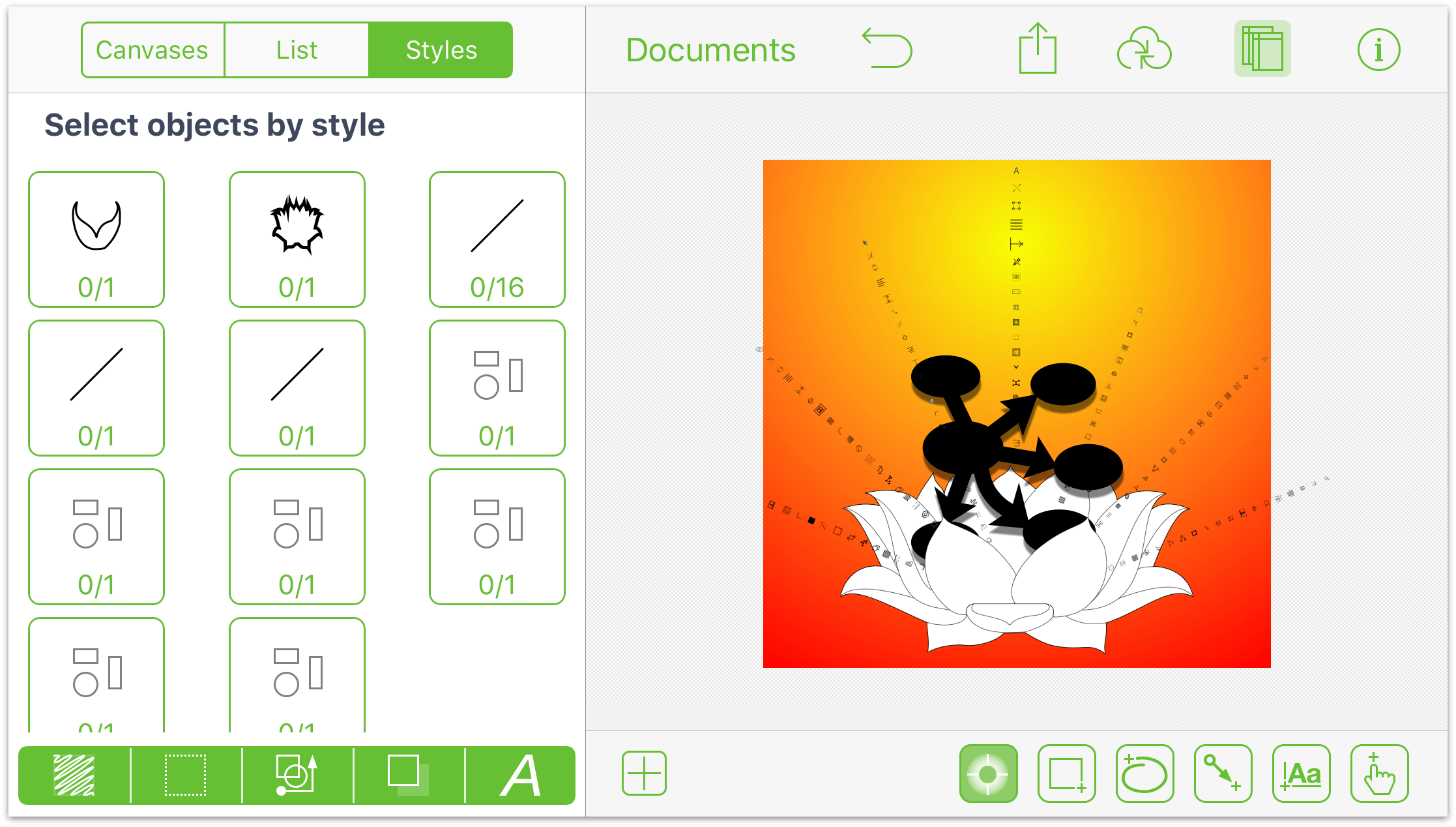 Filter objects by their style.