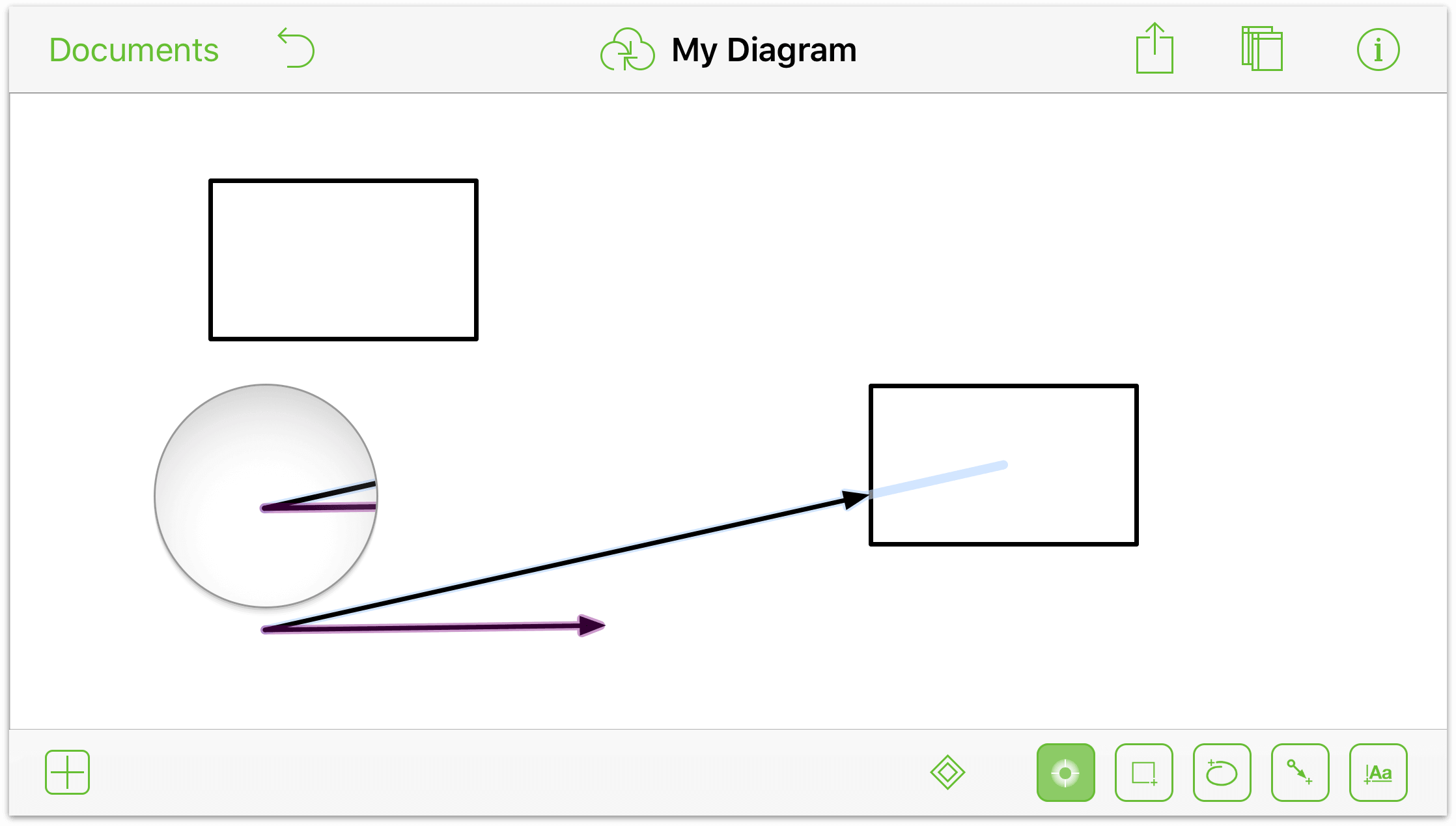 The relocated line endpoint