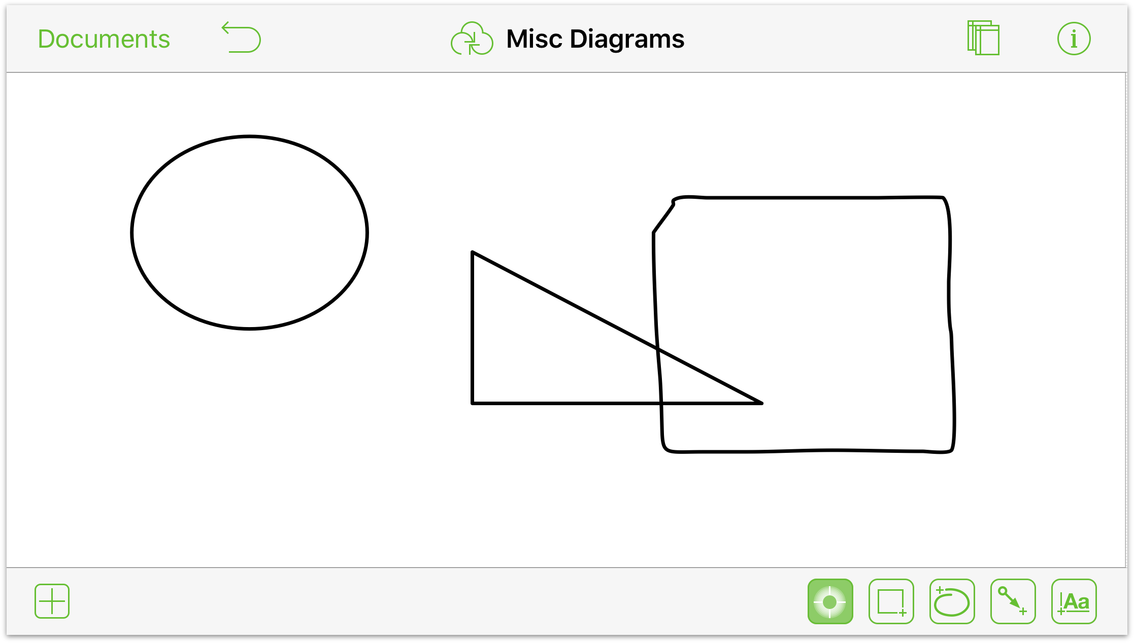 After tapping Undo, the Square shape reverts its rough-drawn form