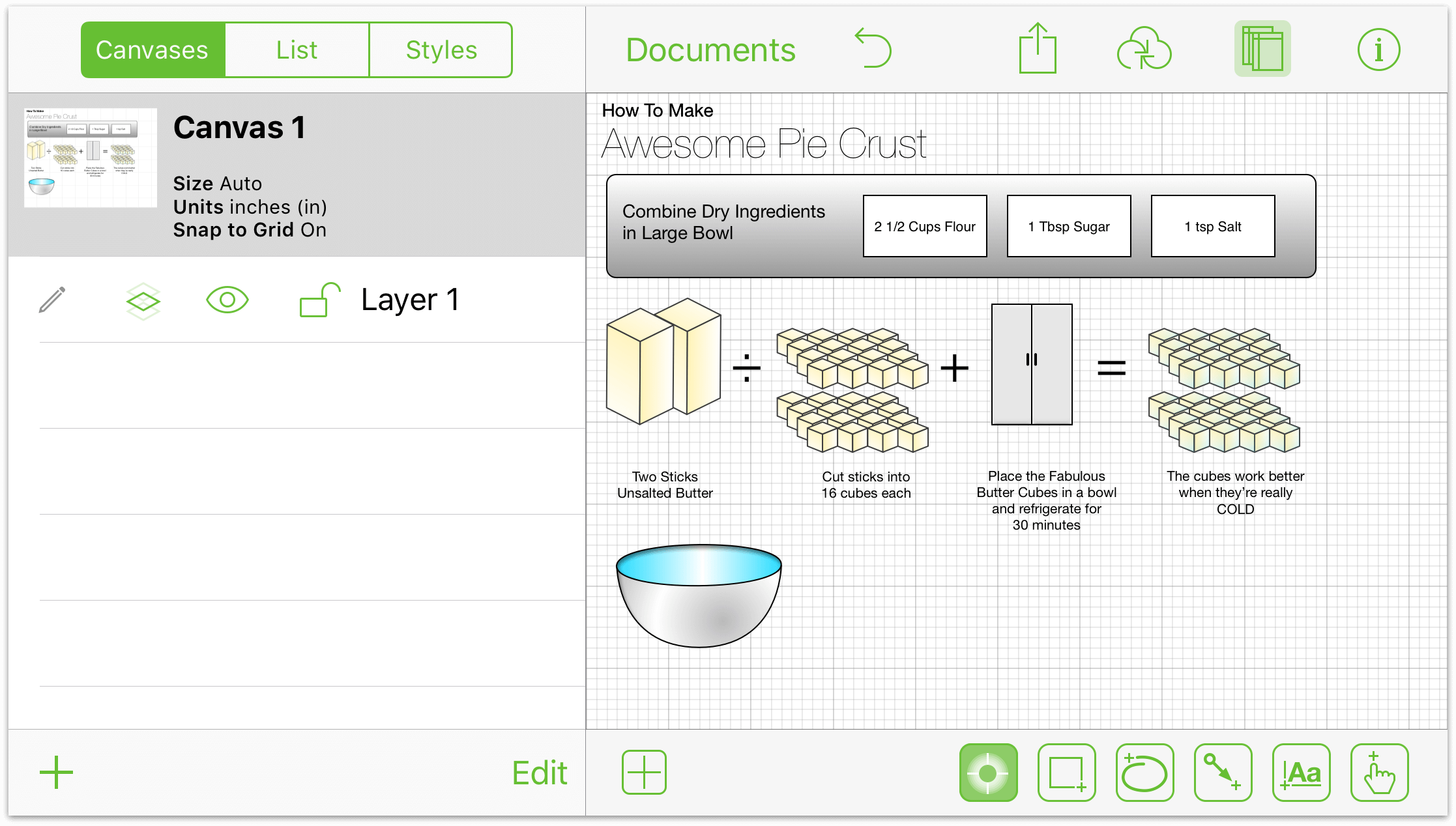 The Info window displaying the inspectors that pertain to the selected object