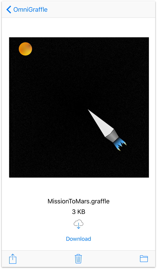Tap to Download the OmniGraffle file to your iOS device.