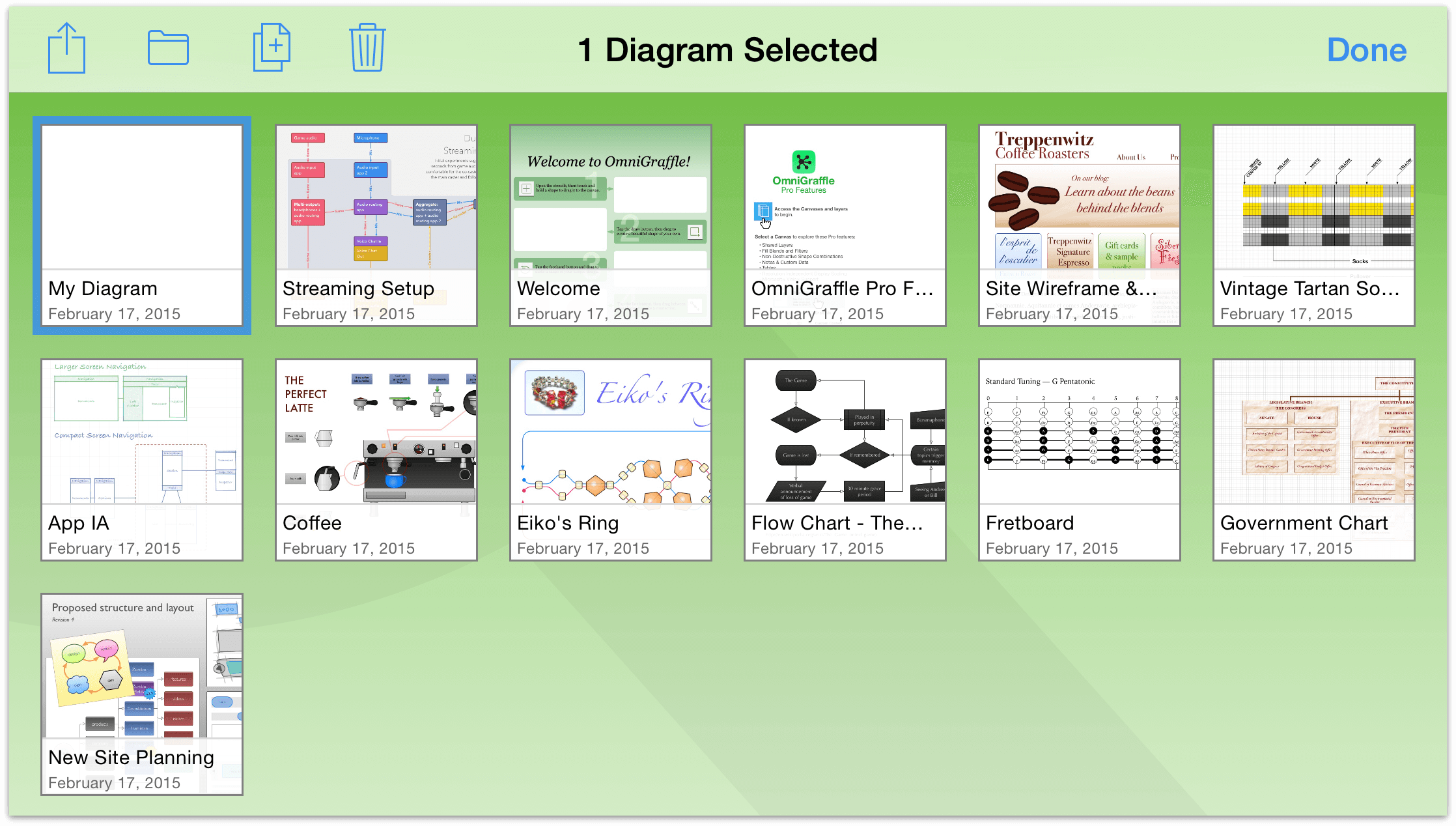 Tap Select in the upper-right corner of the screen