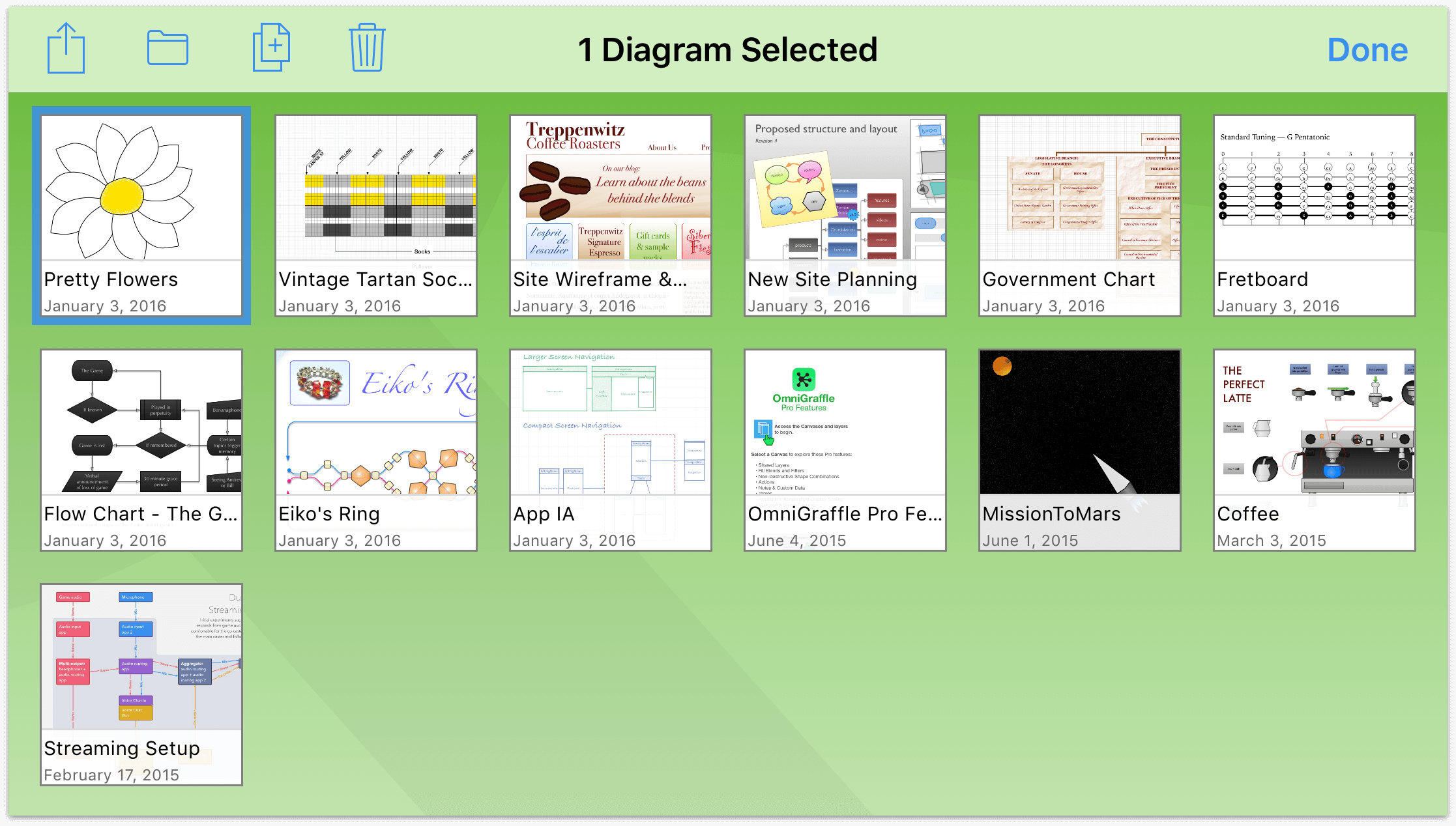 Selected files are highlighted with a blue border