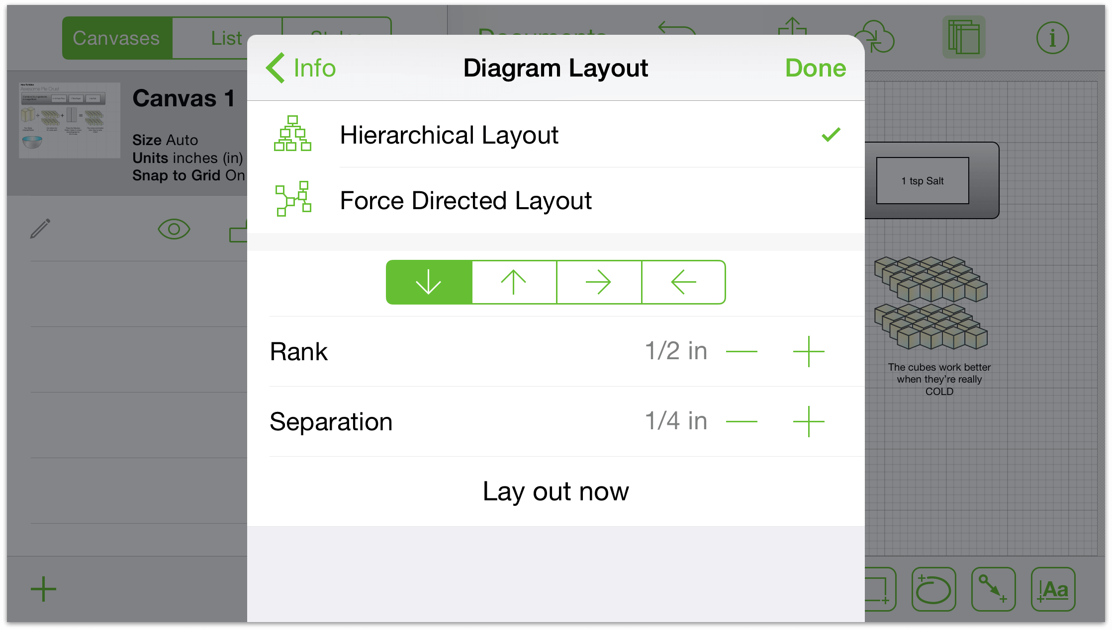 Diagram layout options