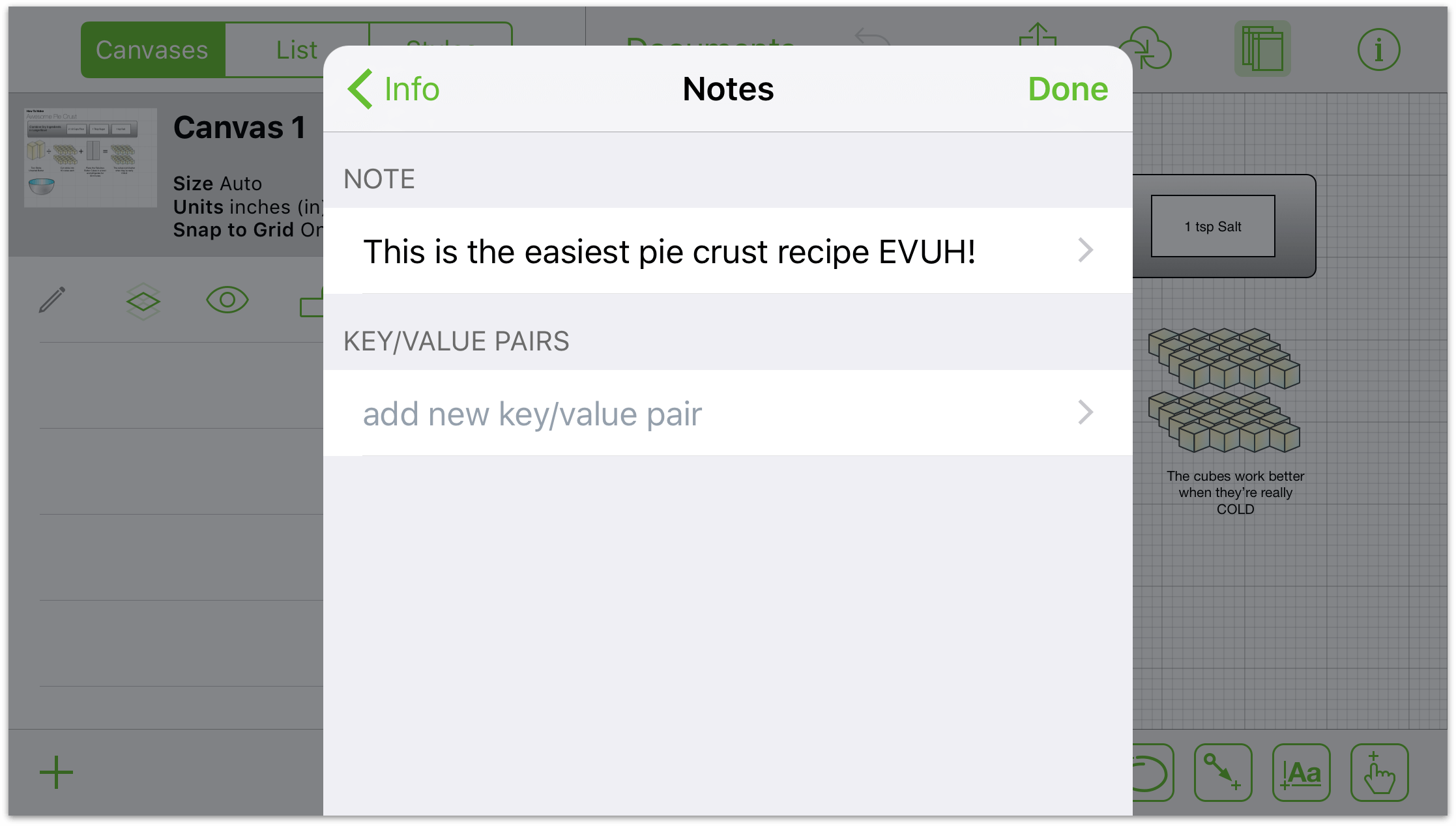 The Notes inspector