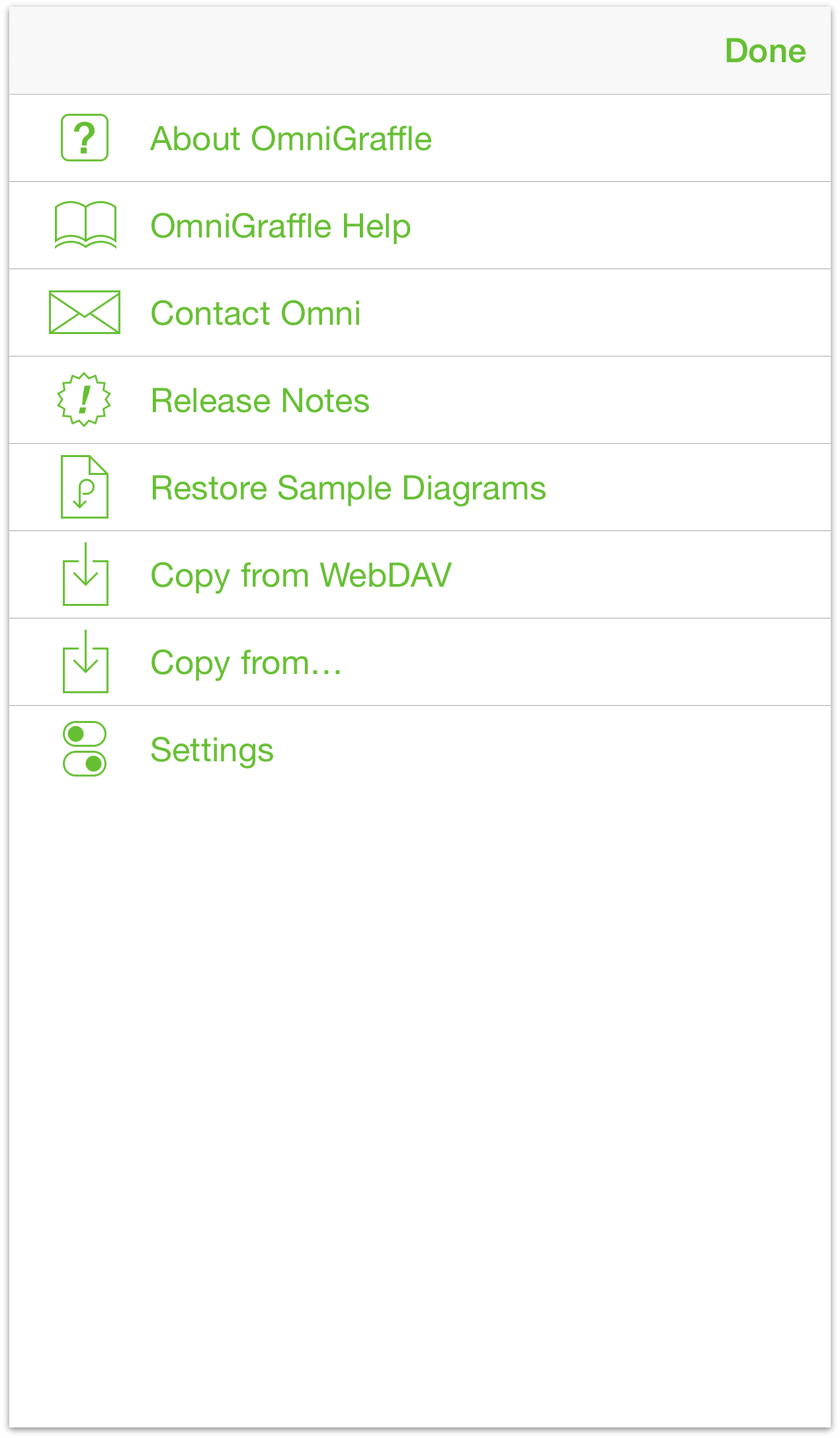 The Application Menu after upgrading to OmniGraffle Pro