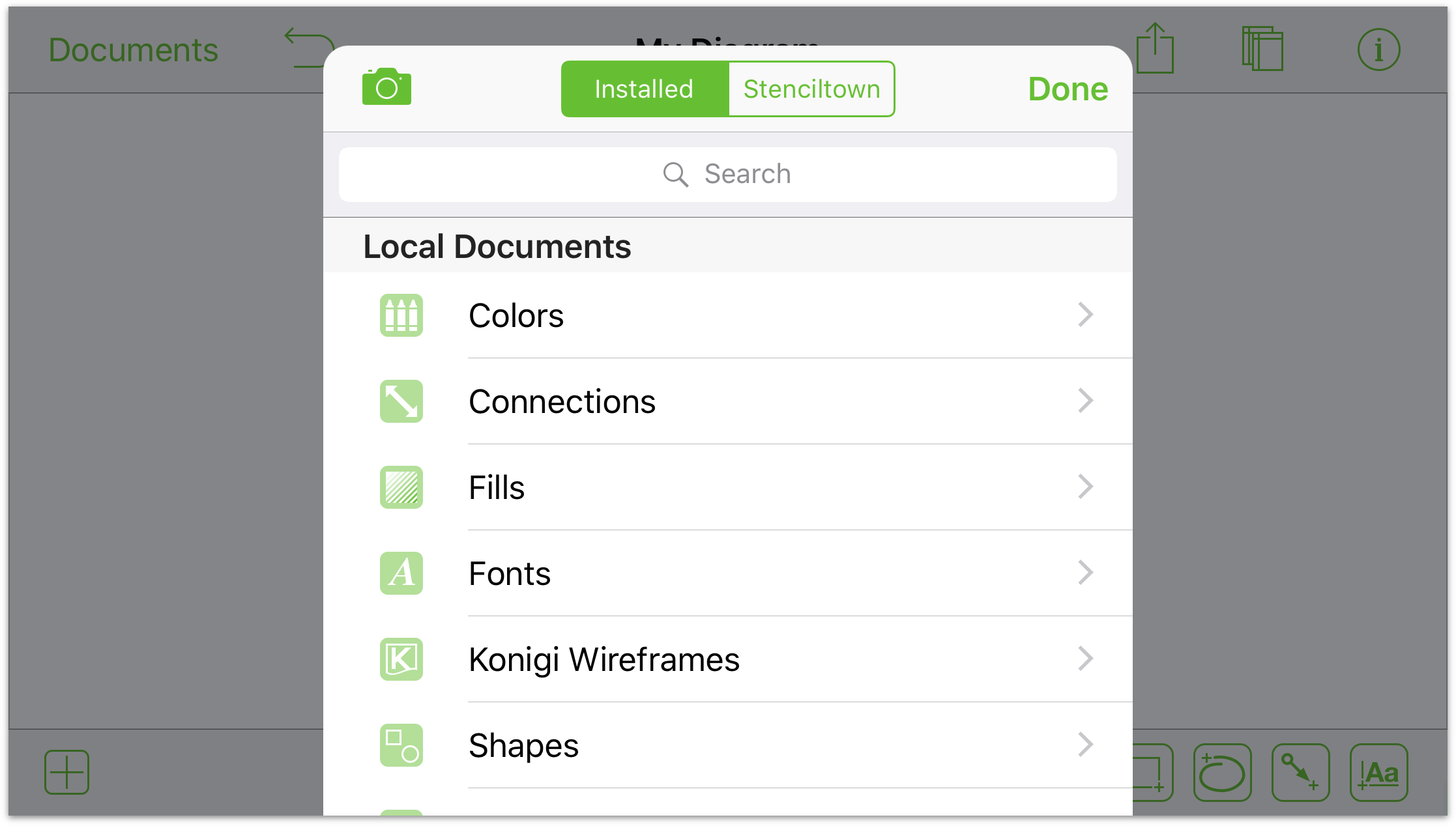 omnigraffle ios 8 stencil