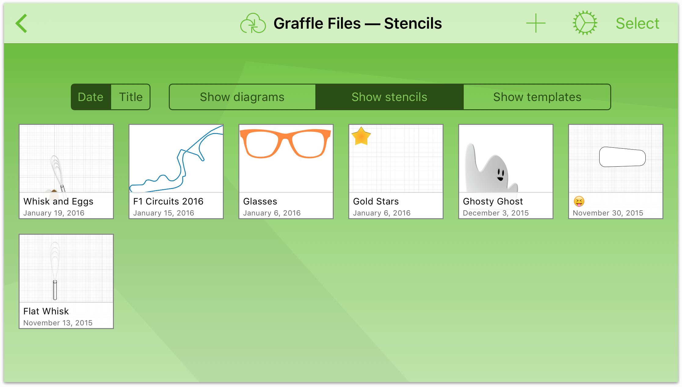 Viewing the Stencil files in the Document Browser