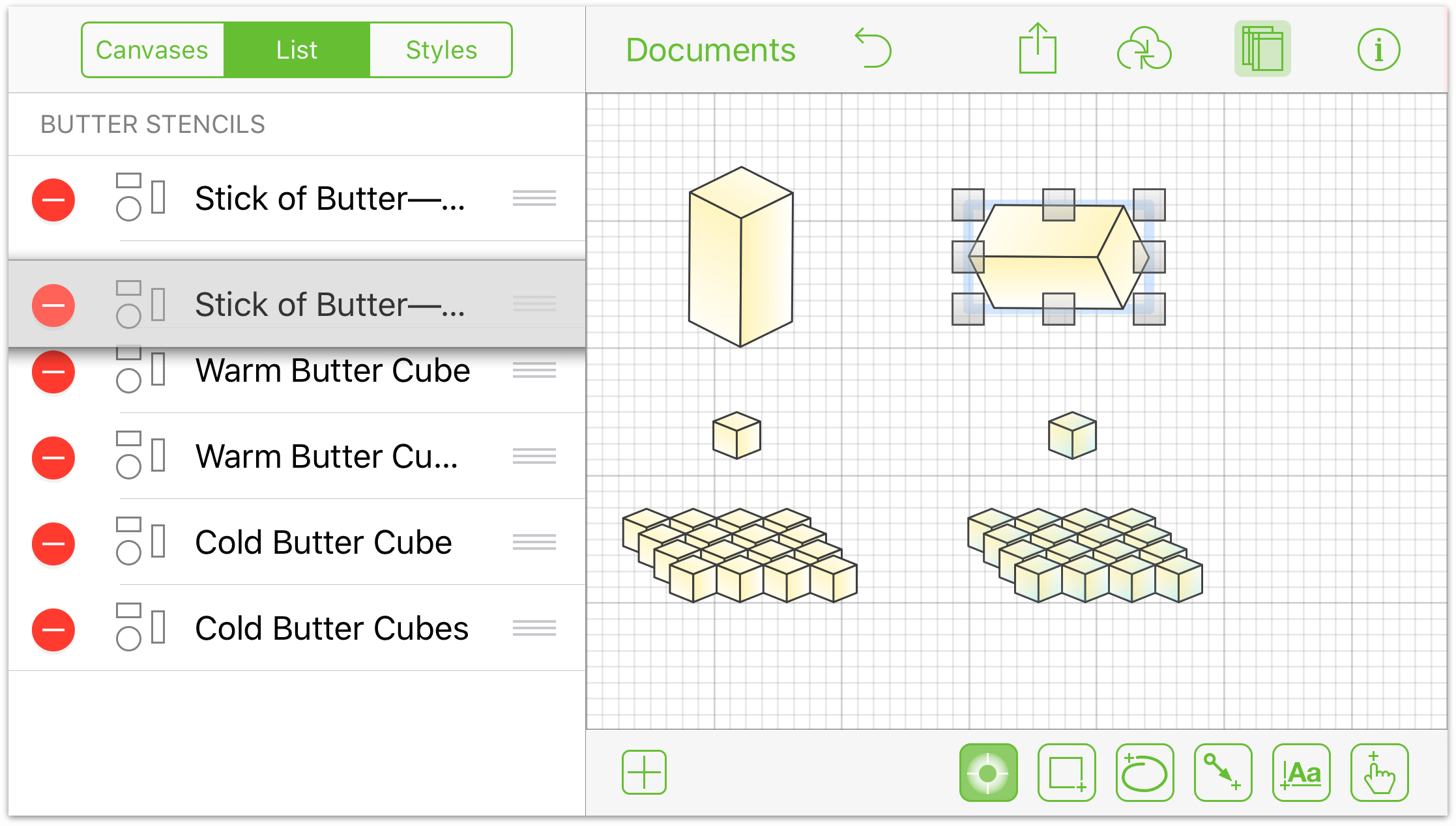 Dragging an item in the List of objects up to reorganize them