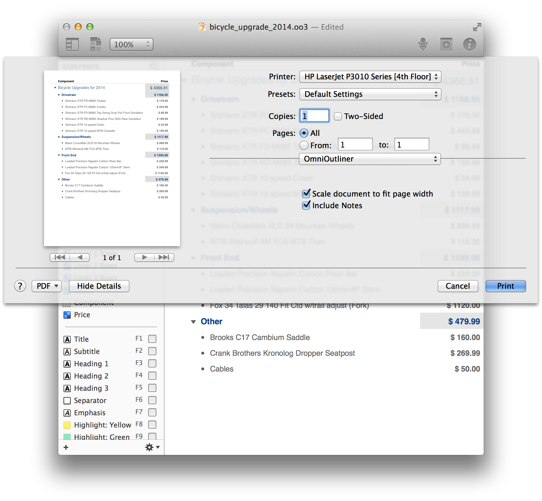 instal the new version for mac OmniOutliner Pro
