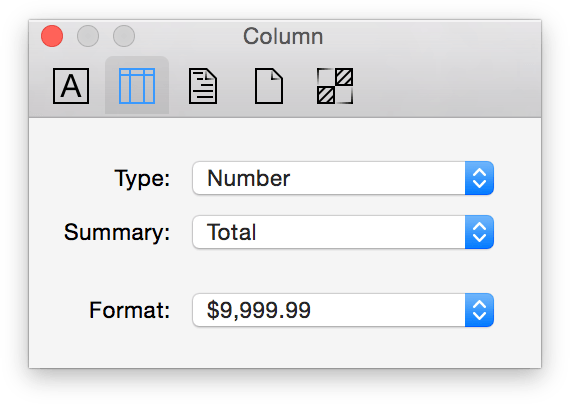 Choose Number as the column type to track precise numbers, percentages, or dollar values