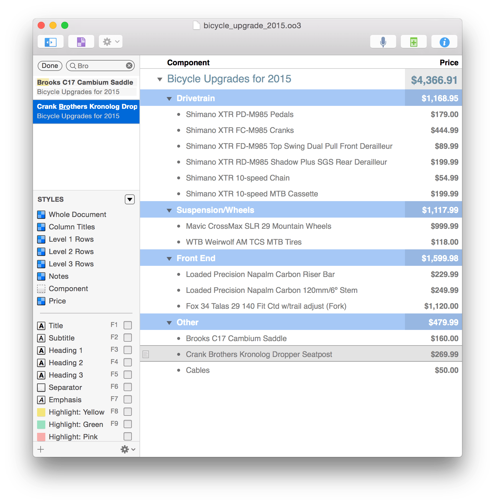 omnioutliner for mac