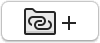 The folder icon has two links and a plus sign on it