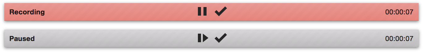 OmniOutliner 4s recording controls