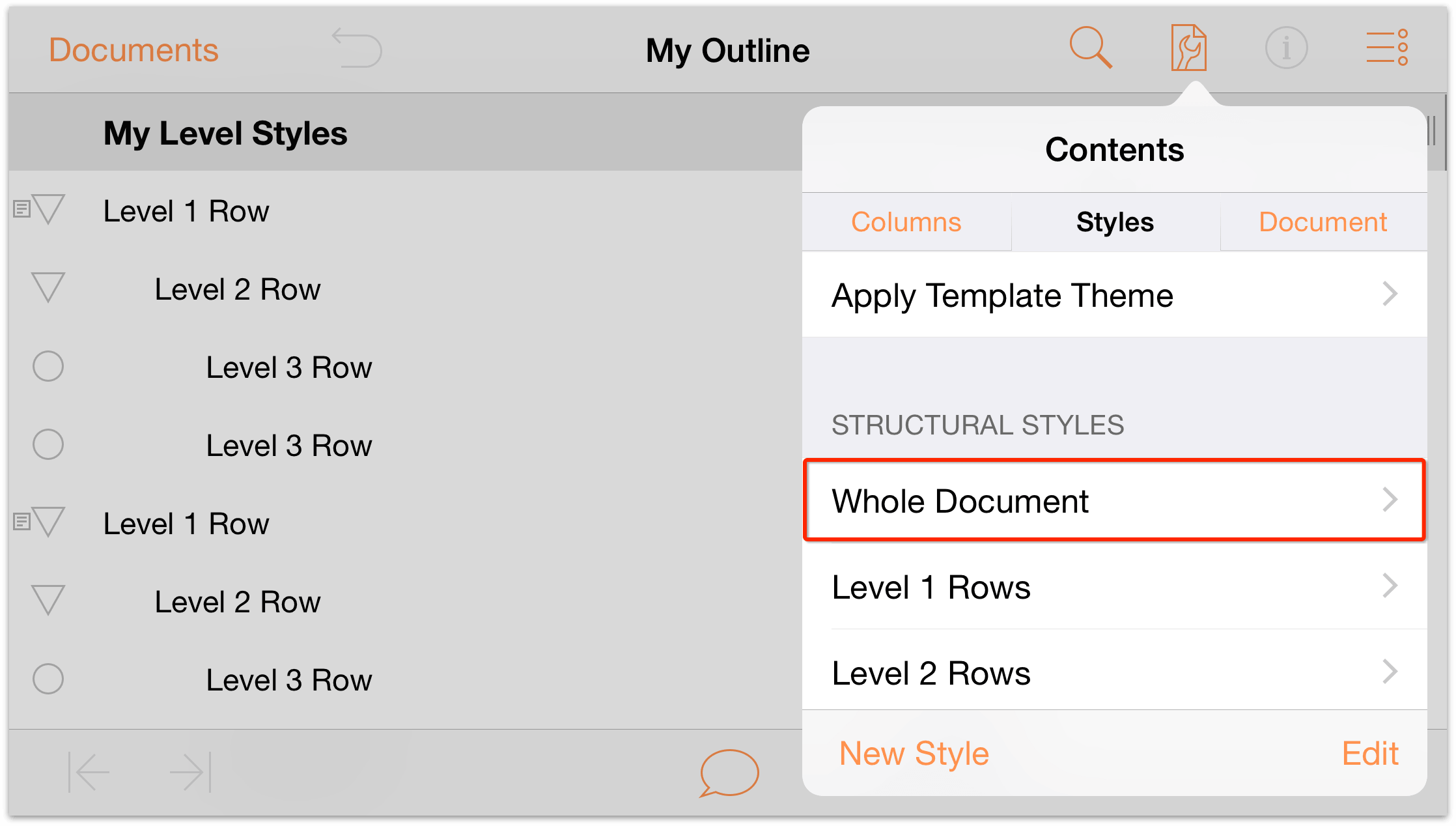 The Styles pane