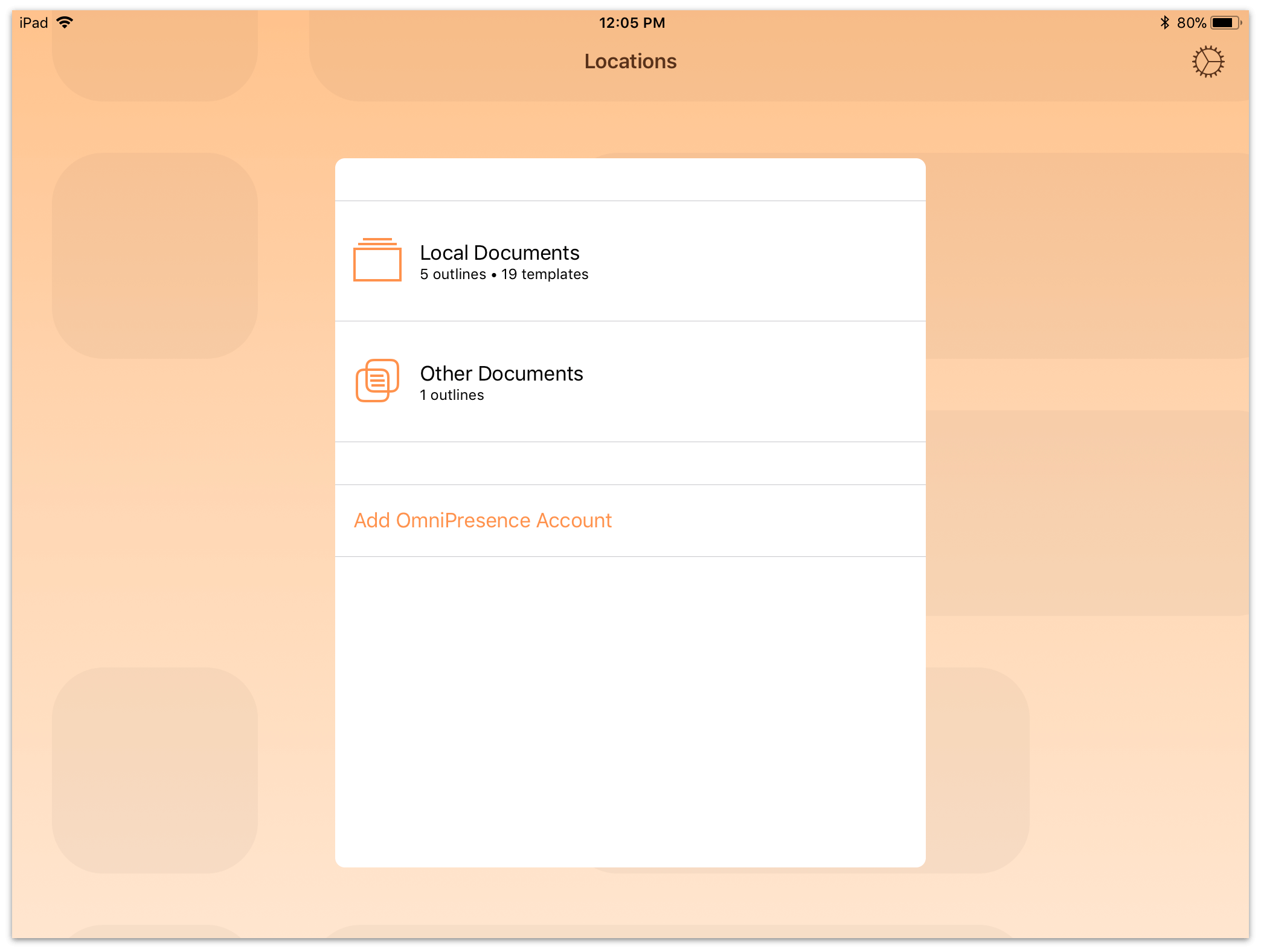 Navigating to Other Documents from the Locations screen.