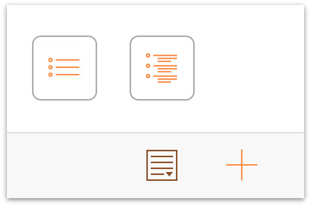 Press the Notes button and then use another finger to hide notes (left) or show all notes (right).