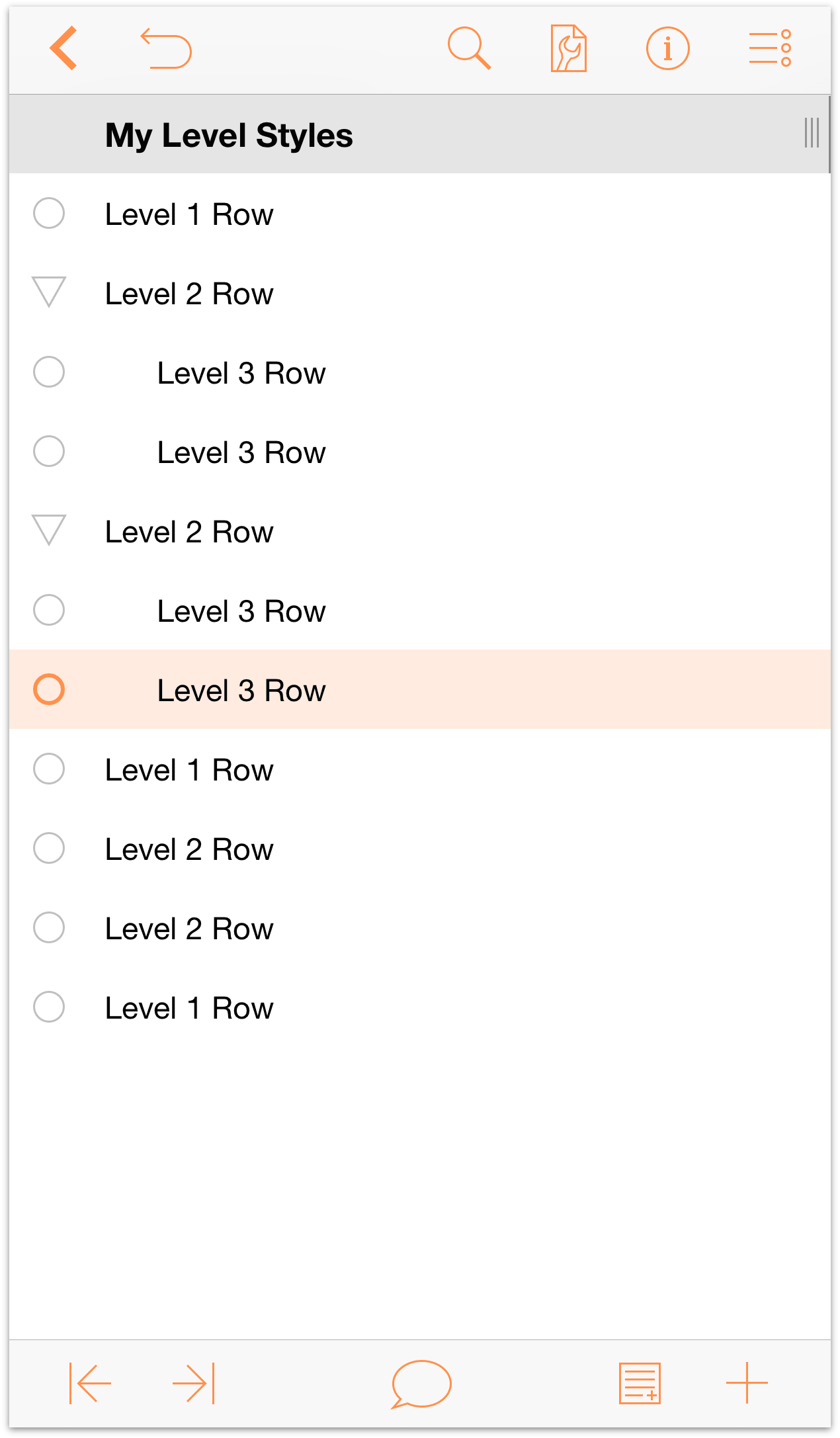 All of the Level 3 Rows are indented now