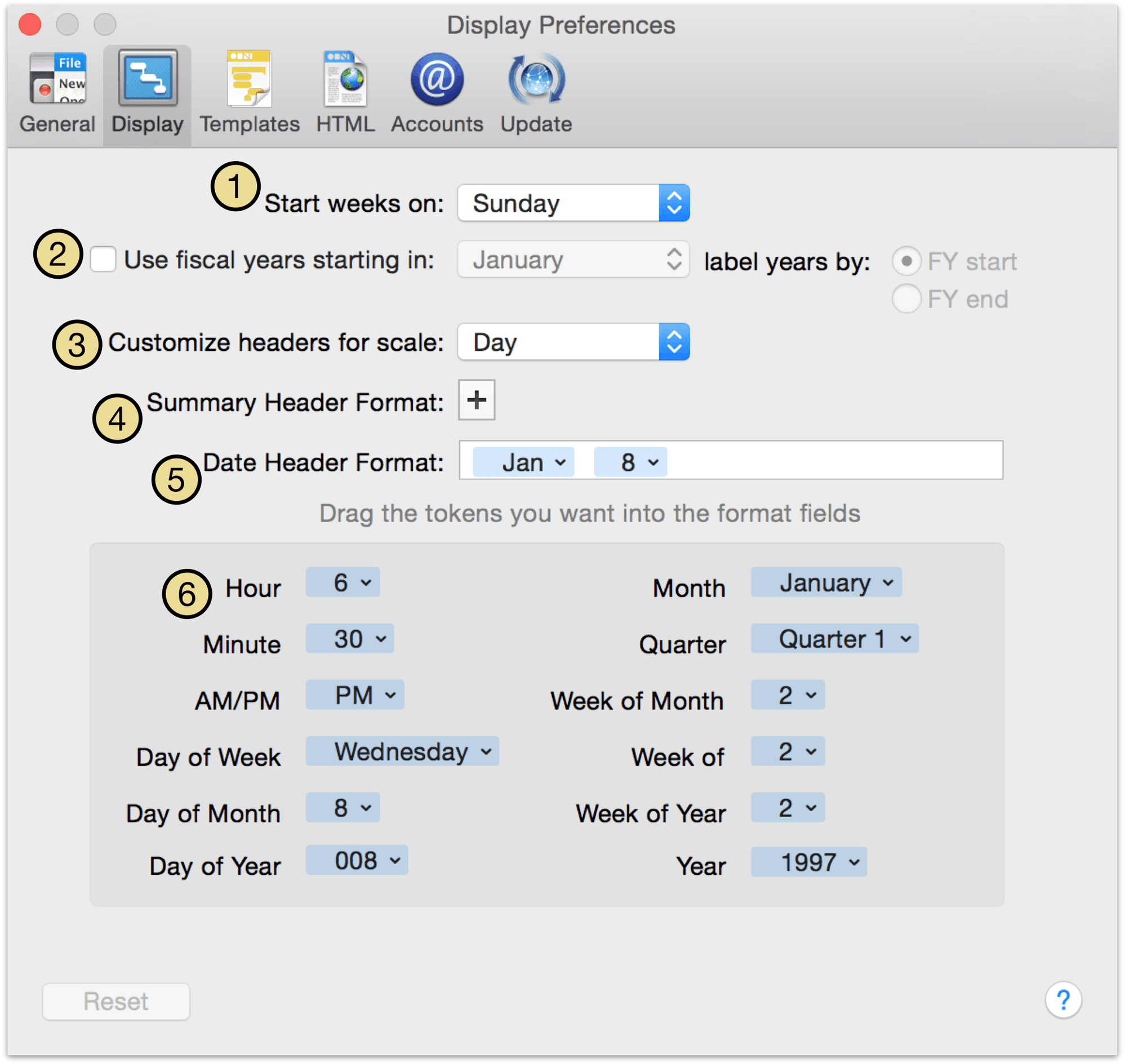 The Display preference pane.