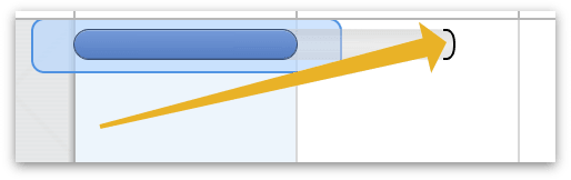 Drawing constraints on tasks in the Gantt chart.