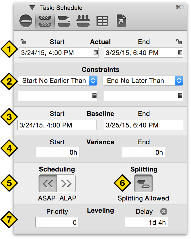 The Task Schedule inspector.