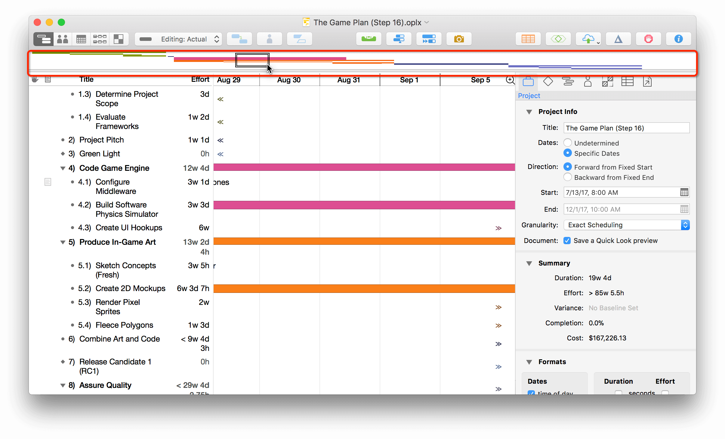 omniplan split task