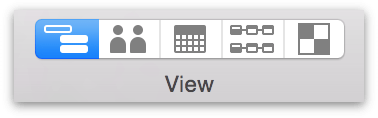 Switching to Task View with the View Switcher in the toolbar.