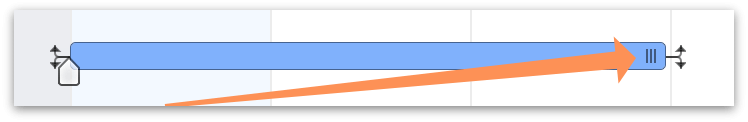 Changing the duration of a task in the Gantt chart.