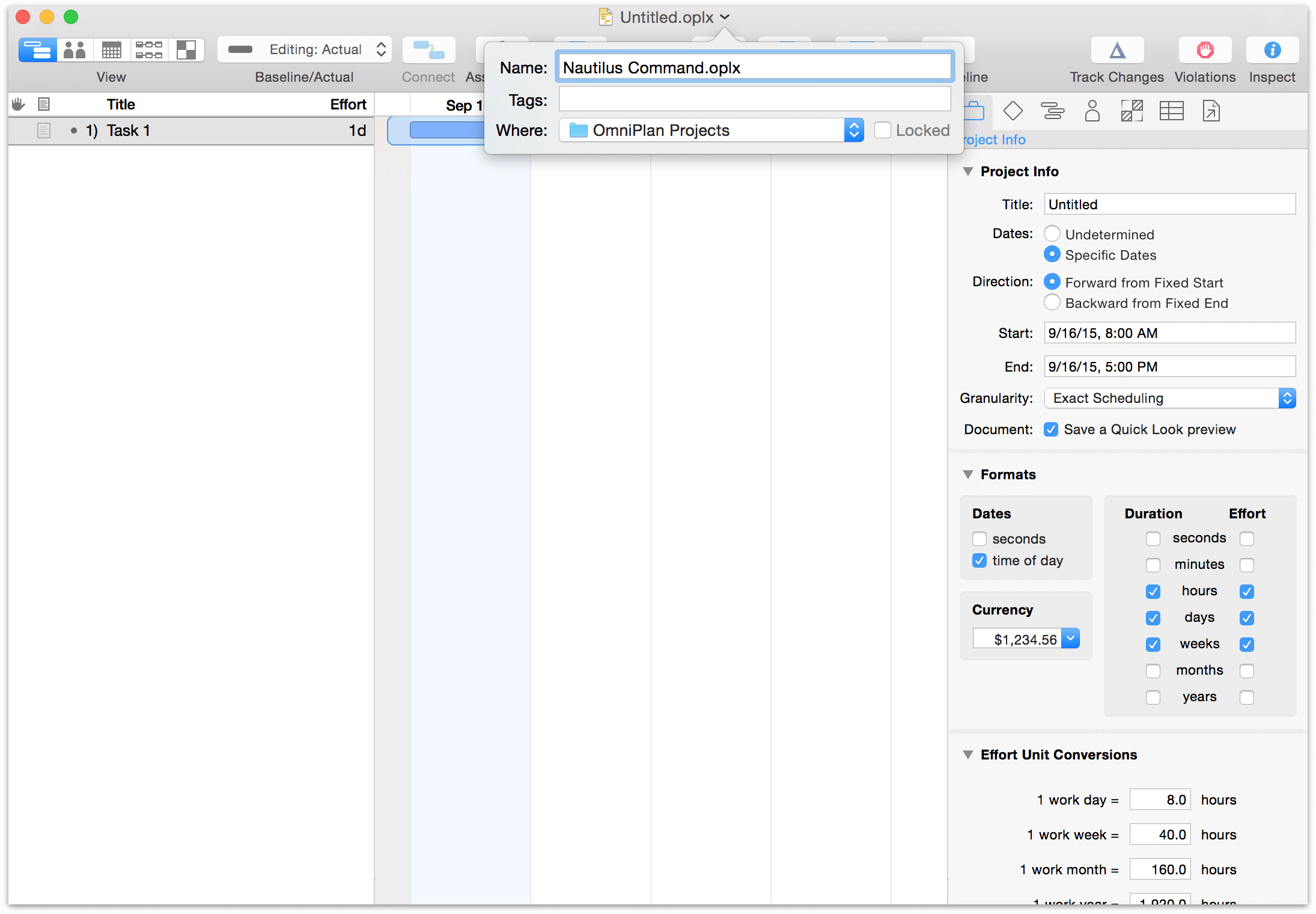 Omniplan Gantt Chart