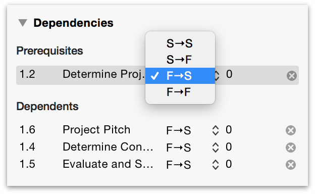 Reviewing Dependencies with the Task Inspector.