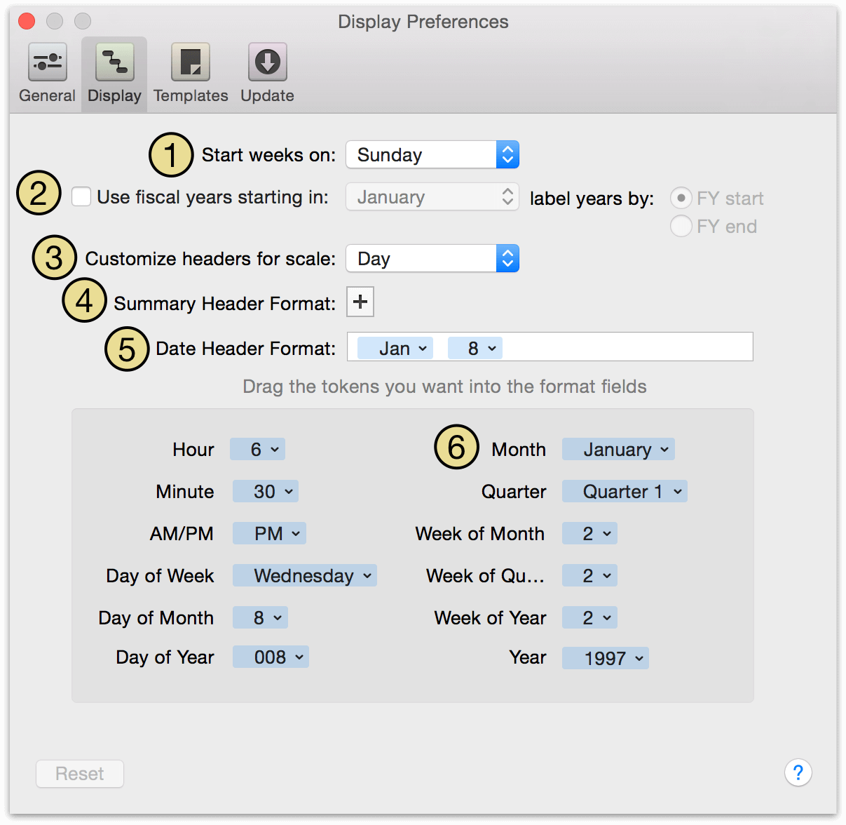 The Display Preferences pane.