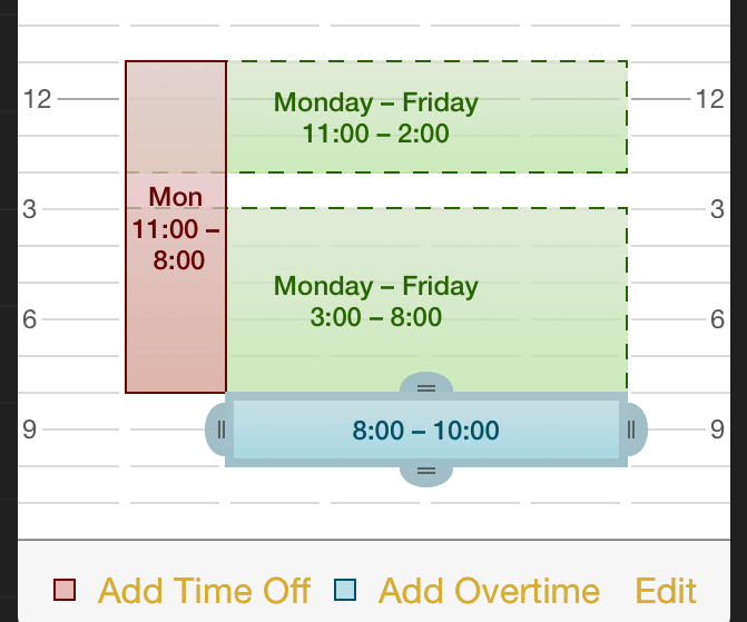 The week of May 24-30 with exceptions added.